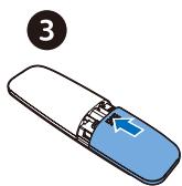 PHILIPS TAM3205 - Pour insérer la pile dans la télécommande : - 3