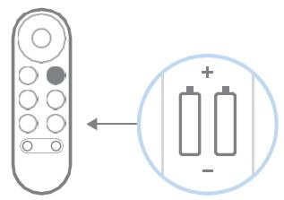 GOOGLE Chromecast avec Google TV 4K - Insérez les piles dans votre télécommande vocale Les piles sont fournies dans la boite - 1