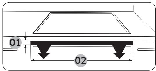 SAMSUNG NZ63J9770EK/EF - Installation de l'appareil sur le plan de travail - 2