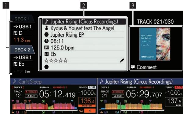 PIONEER DJ XDJ RR - Affichage des détails du morceau actuellément chargé - 1