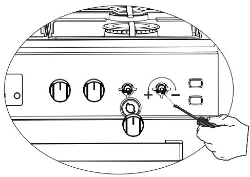 LA GERMANIA SM 61 DFN - RéGLAGE DE LA RÉDUCTION DU DÉBIT DE GAZ POUR LES ROBINETS DE LA CUISINIÈRE - 1