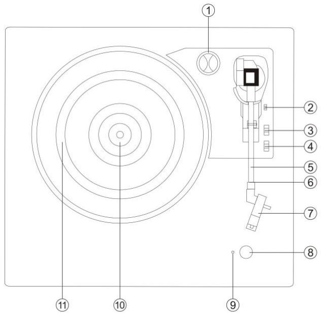 LENCO LS-100WD - TURNTABLE PARTS: - 1