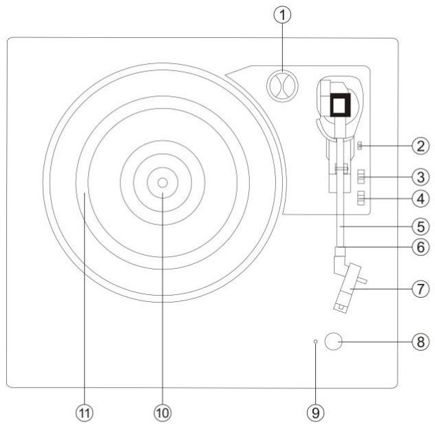 LENCO LS-100WD - PIECES DU TOURNE-DISQUE : - 1