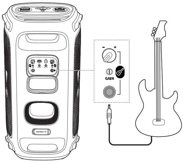 JBL PARTYBOX 110 - Connecting a Guitar - 1