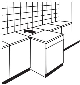 BRANDT DWJ127DS 12S47 - Installation entre des placards - 1