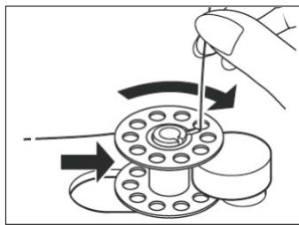 VALBERG VB-MAC - Winding the bobbin - 5