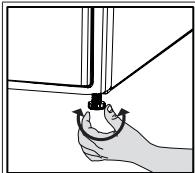 BEKO DBED10GWS - Réglage des pieds - 1
