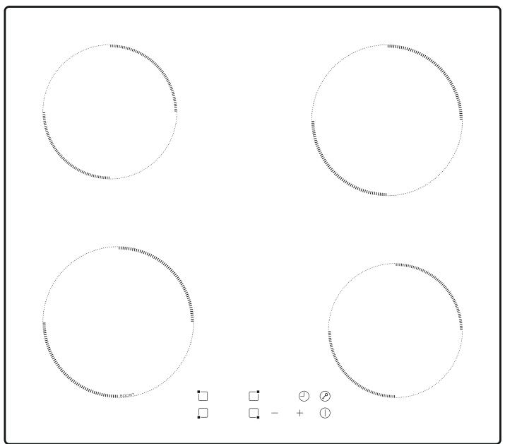 KING D HOME KDPI 4Z 6400 - PLAQUE DE CUISSON À INDUCTION INDUCTION HOB PLACA DE INDUCCION INDUCTIEKOOKPLAAT - 1
