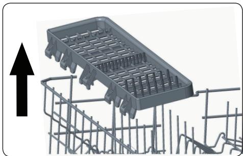 WALTHAM WLV14P44WHE 14S44W - Support à couteaux du panier supérieur (Dépend du modele) - 2