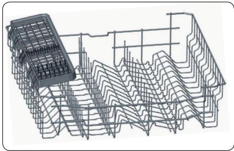 WALTHAM WLV14P44WHE 14S44W - Support à couteaux du panier supérieur (Dépend du modele) - 1