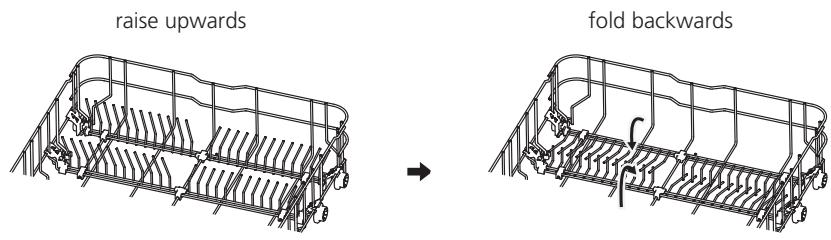 VEDETTE VJ137DB 13S47D - Folding back the rack shelves - 1