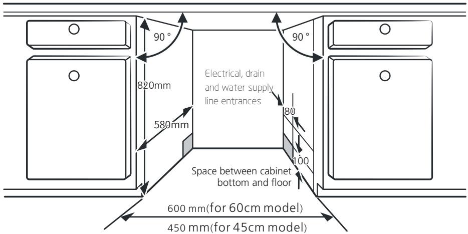 VEDETTE VJ137DB 13S47D - Step 1. Selecting the best location for the dishwasher - 1
