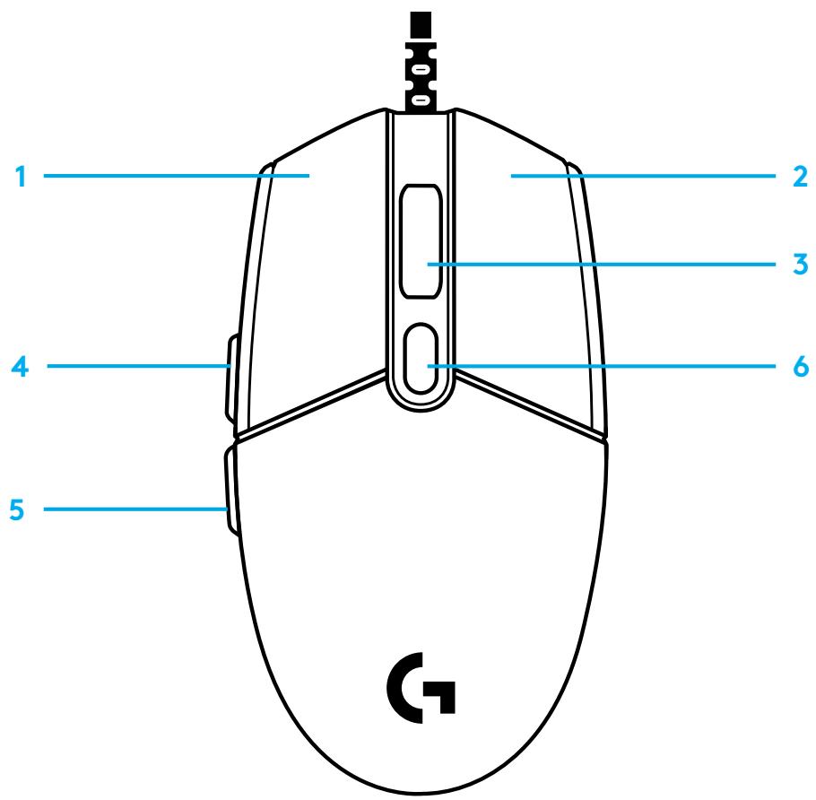 LOGITECH G203 - BOTONES TOTALMENTE PROGRAMABLES - 1
