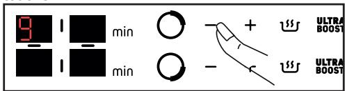 BRANDT BPI 164 HUX - + / - Réglage de la puissance - 1