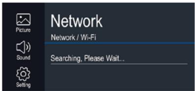 Network Network / Wi-Fi Searching, Please Wait...