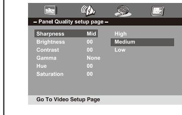 THOMSON THP359 - Page de configuration video - 2