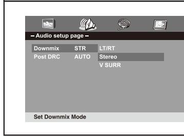 THOMSON THP359 - Page de configuration audio - 2