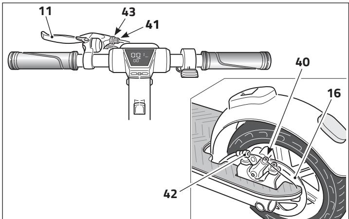 OCEAN DRIVE S9 - Nontoccare il disco freno subitodopo l'utilizzo del monopattino.Pericolo di scottatura! - 1