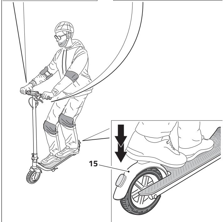 OCEAN DRIVE S9 - Wear the helmet and other personal protective equipment such as knee pads, elbow guards and gloves correctly. It is advised to wear flat footwear. - 7