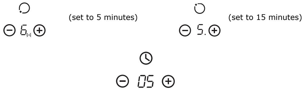 HISENSE E6322C - Setting the timer to turn more than one cooking zones off - 1