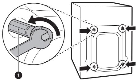 LG F854M20WR - Retrait des assemblages de boulons de transport - 1