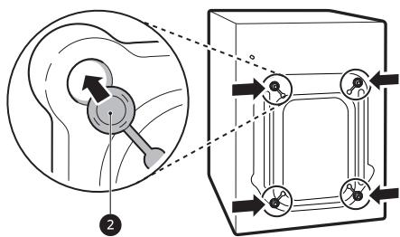 LG F854M20WR - Retrait des assemblages de boulons de transport - 2