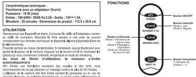 SENSLY Ceinture massante chauffante - Moded'emploi - 1