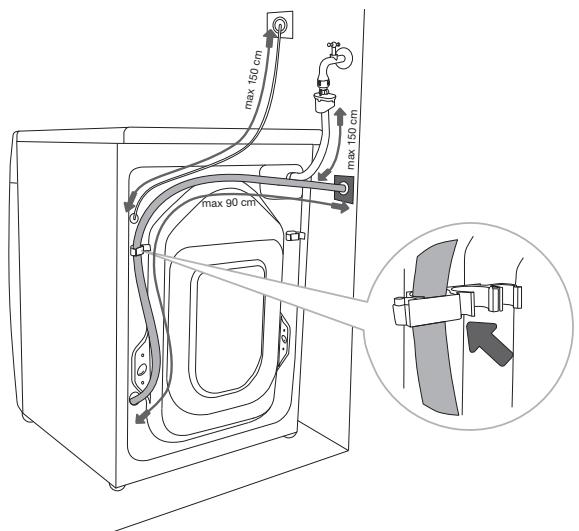 HISENSE WFGP101439VM - INSTALLATION SECURISÉE DU FLEXIBLE DE VIDANGE - 2