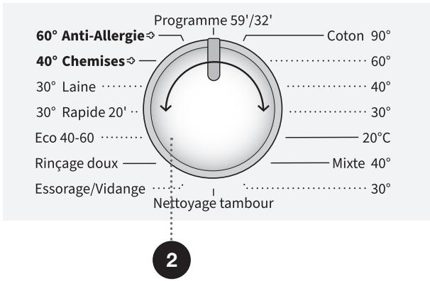 HISENSE WFGP101439VM - ÉTAPE 3:CHOIX DU PROGRAMME DE LAVAGE - 1