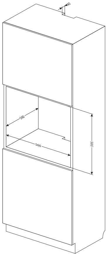 HIGH ONE CO 68 C X 373P - Installation du four. - 2