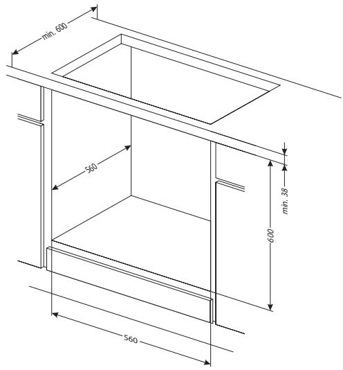 HIGH ONE CO 68 C X 373P - Installation du four. - 1