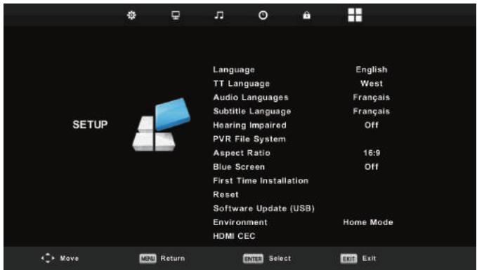 HIGH ONE HI3222HD-MM - Menu de configuration - 1