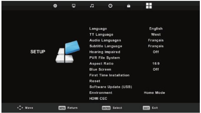 HIGH ONE HI3222HD-MM - Menu Configuración - 1