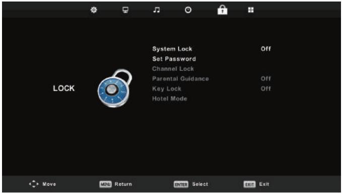 HIGH ONE HI3222HD-MM - Lock menu - 1