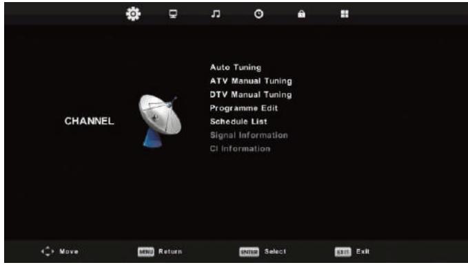 HIGH ONE HI3222HD-MM - Channel menu - ATV/DTV - 1