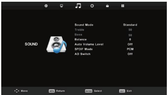 HIGH ONE HI3222HD-MM - Menu Sonido - 1