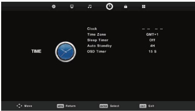 HIGH ONE HI3222HD-MM - Time menu - 1