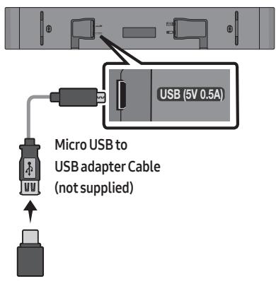 SAMSUNG HW-S50B - CONNECTING A USB STORAGE DEVICE - 1