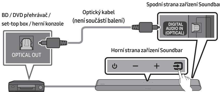 SAMSUNG HW-S50B - Připojení pomoci optického kabelu - 1