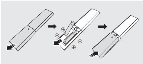 SAMSUNG HW-S50B - Inserimento delle batterie prima dell'utilizzo del telecomando (2 batterie AAA) - 1