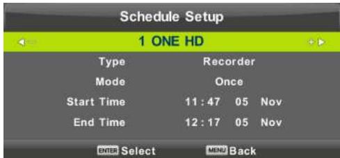 HIGH ONE HI2416HD-EL - Schedule List - 2