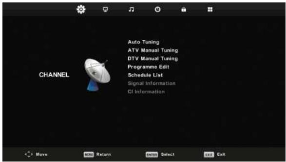 HIGH ONE HI3223HD-EL - Channel Menu - 1
