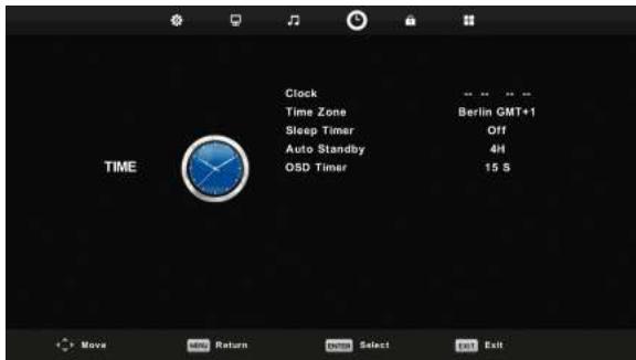 HIGH ONE HI3223HD-EL - Time Menu - 1