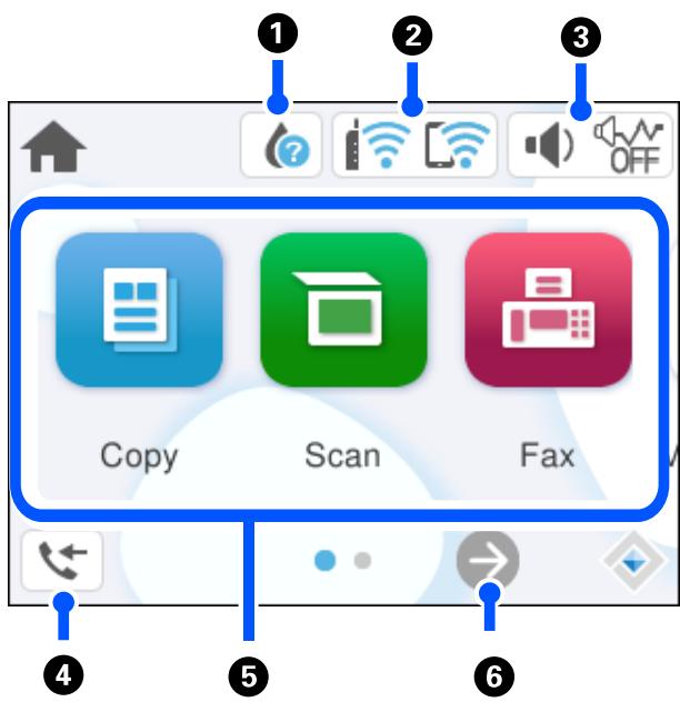 EPSON Workforce WF-2960 - Opérations sur l'écran tactile - 1