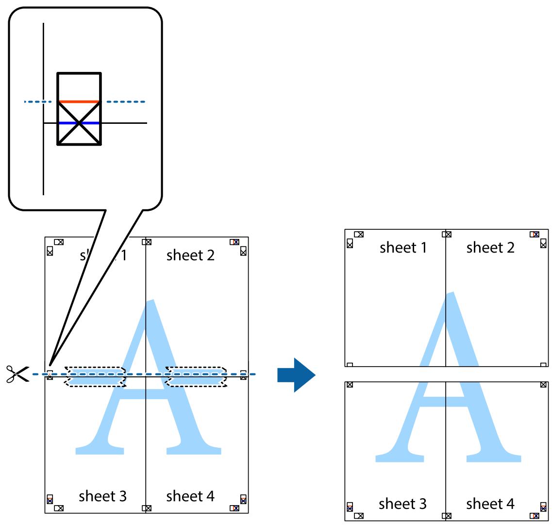 EPSON Workforce WF-2960 - Réalisation de posters à l'aide des marques de chevauchement - 8
