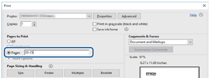 EPSON Workforce WF-2960 - Impression de certaines pages uniquement - 1