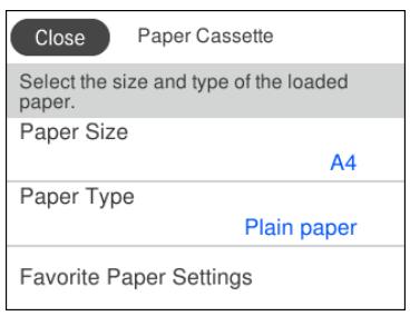 EPSON Workforce WF-2960 - Paramètres de format et de type de papier - 2