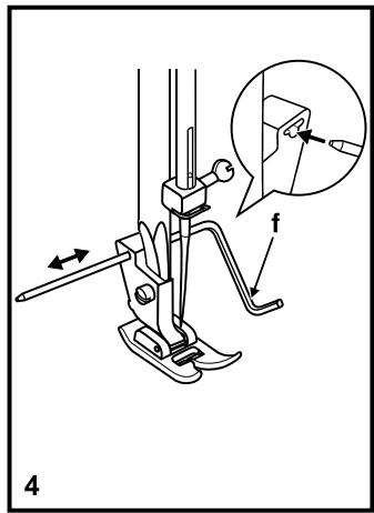 SINGER M2605 - Installation du bras amovible - 4