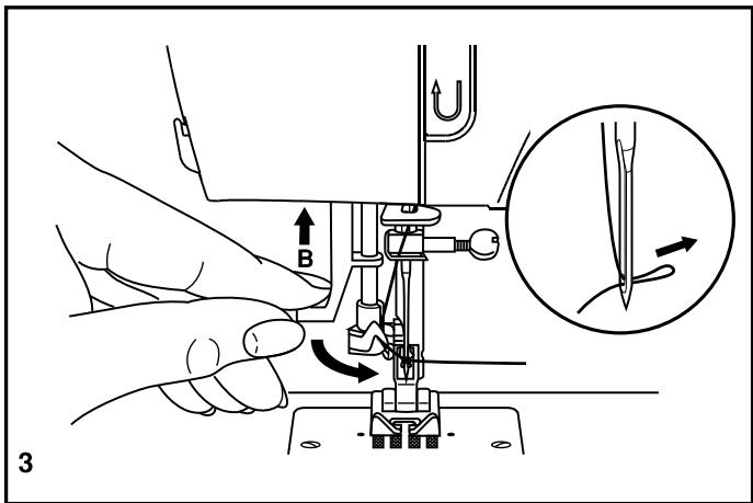 SINGER M2605 - Enfilage supérieur - 2