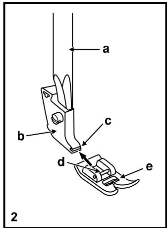 SINGER M2605 - Installation du bras amovible - 2